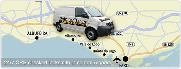 24/7 CRB checked locksmith in Central Algarve